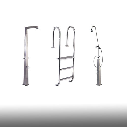 Leitern, Haltestangen, Duschen