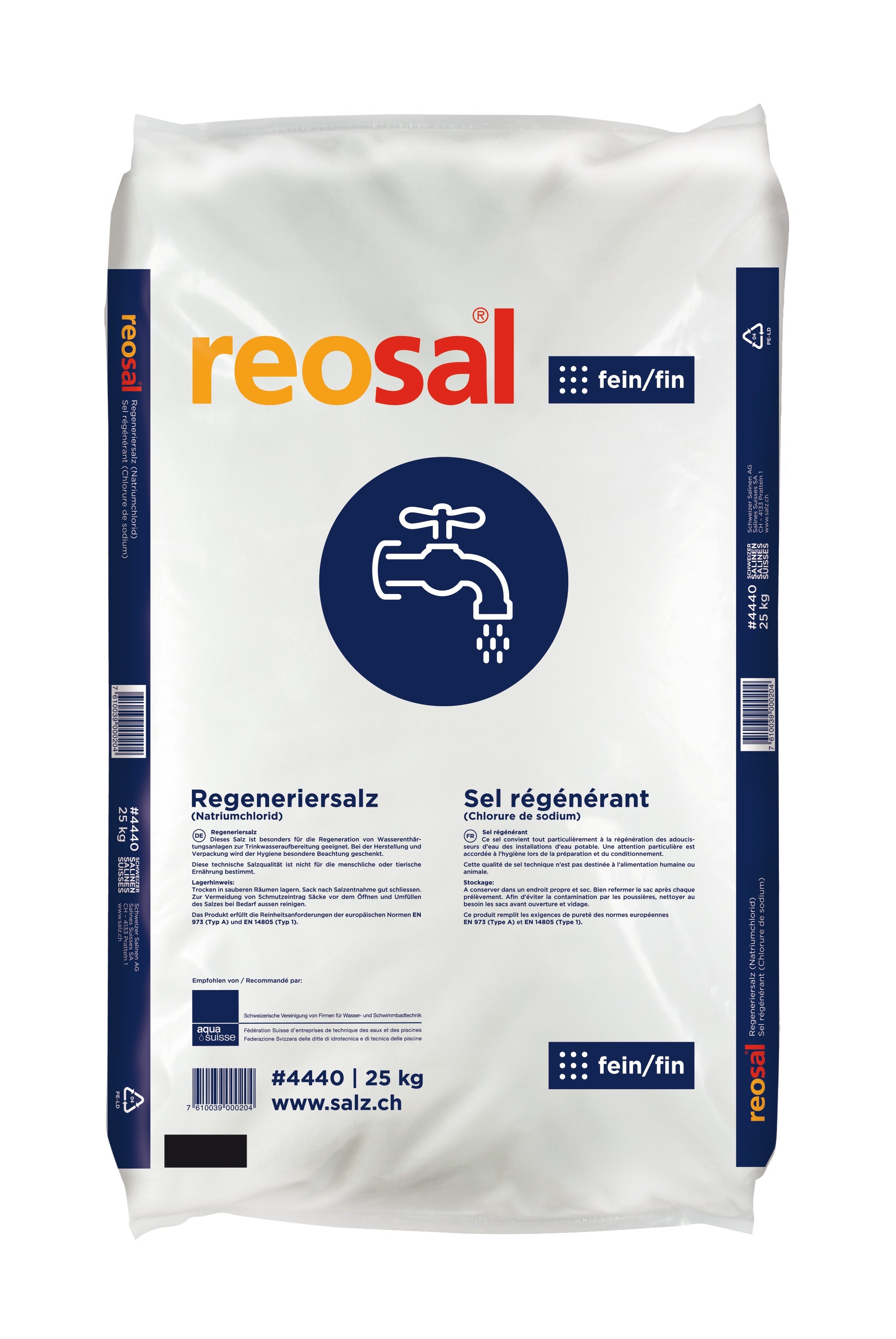 REOSAL Regeneriersalz fein, Sack à 25kg - Pool Me Up
