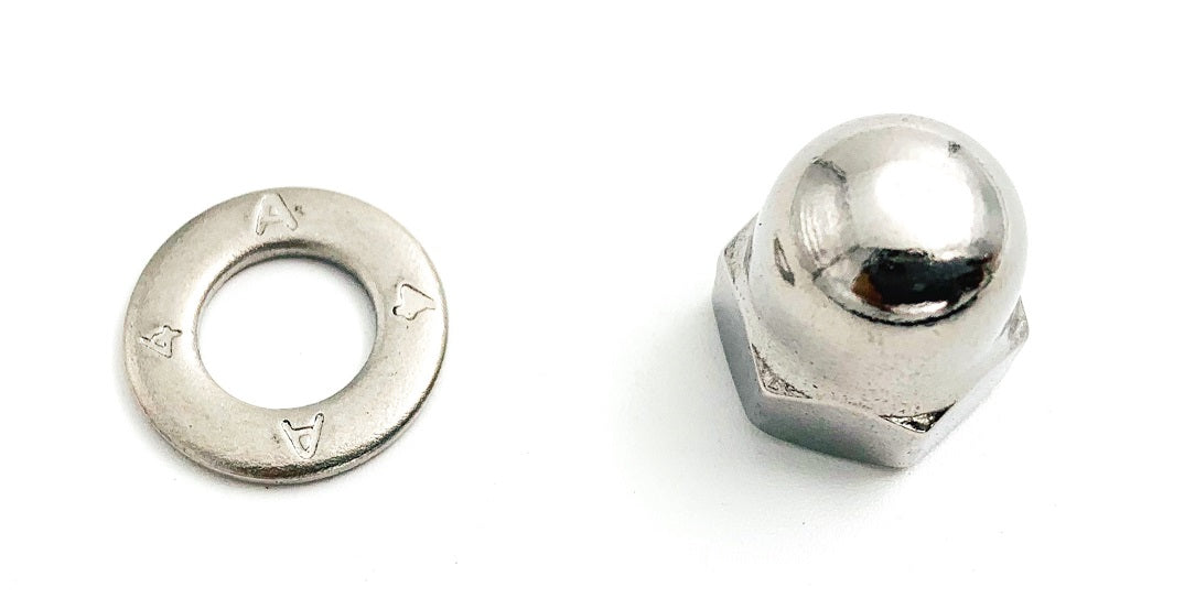 Hutmutter m U-Scheibe M8 V4A f.DN65-100 u.CALPLAS - Pool Me Up