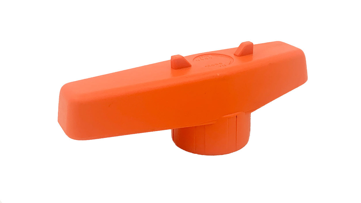 Praher Griff zu Kugelhahn DN40/50mm orange - Pool Me Up