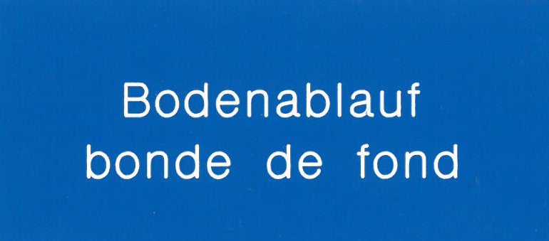 Schild für Thermograph "Bodenablauf/bonde de fond" - Pool Me Up