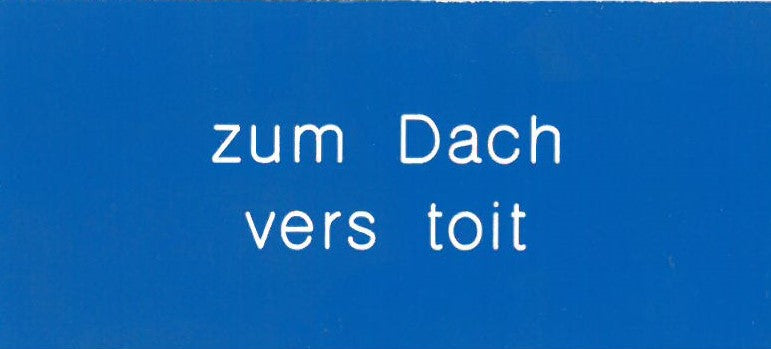 Schild für Thermograph "zum Dach/vers toit" - Pool Me Up