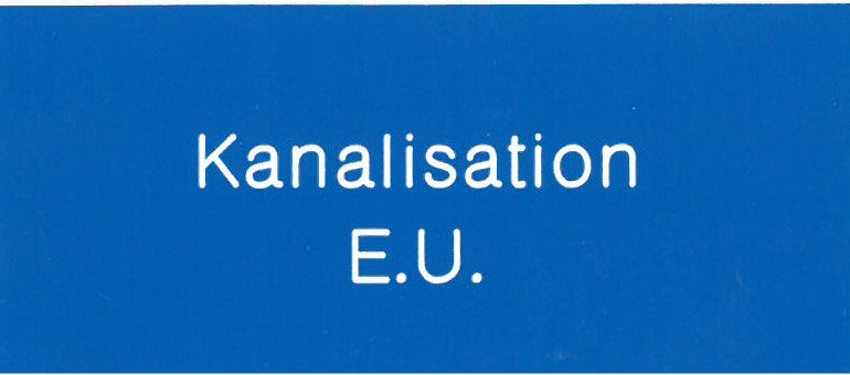 Schild für Thermograph "Kanalisation/E.U." - Pool Me Up