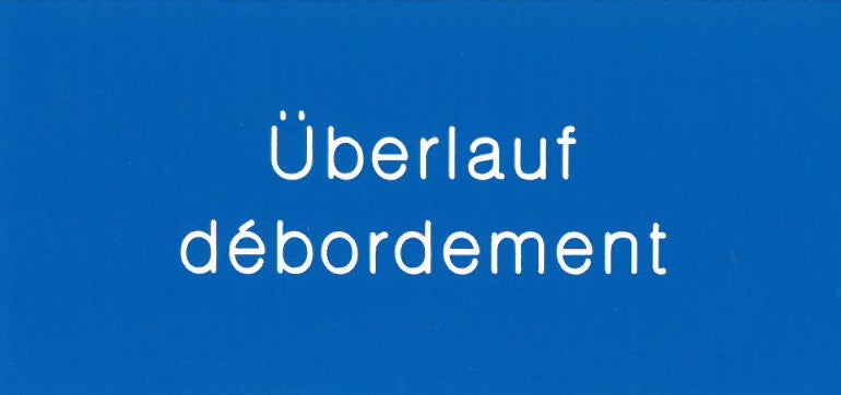 Schild für Thermograph "Ueberlauf/débordement" - Pool Me Up