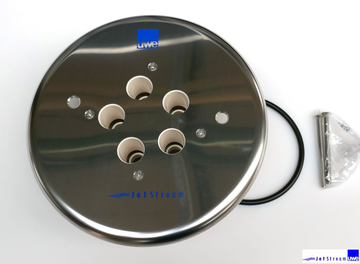 UWE Düsengehäuse kompl. Blende Edelstahl - Pool Me Up