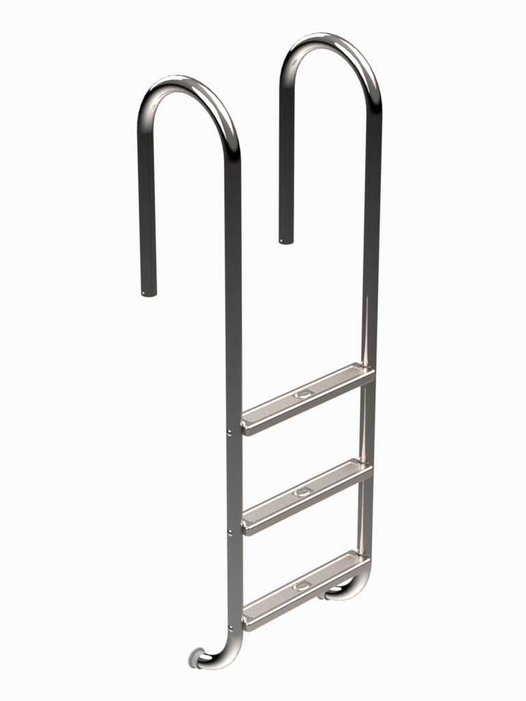 Leiter TINA 3-stufig Holm 40mm - Pool Me Up