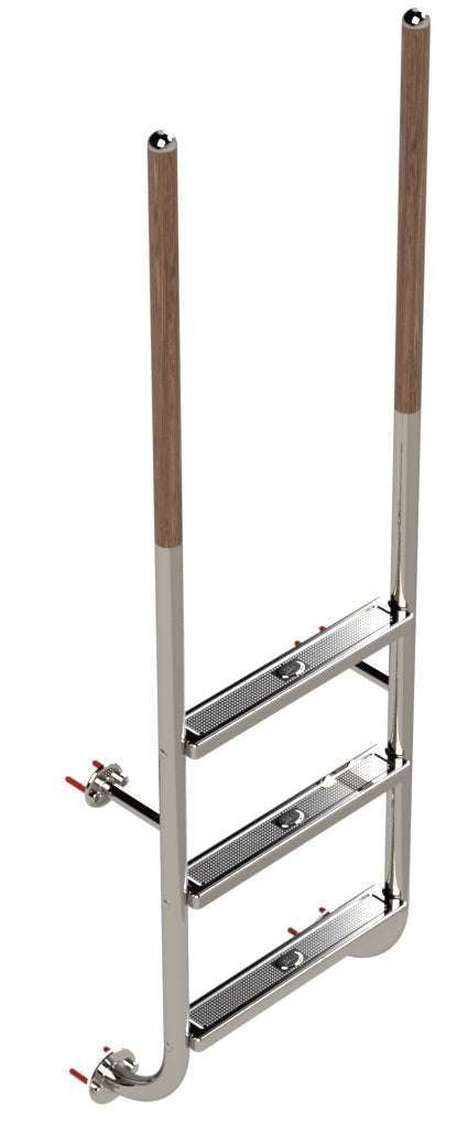 Leiter Roma 3-stufig mit Griffstange - Pool Me Up