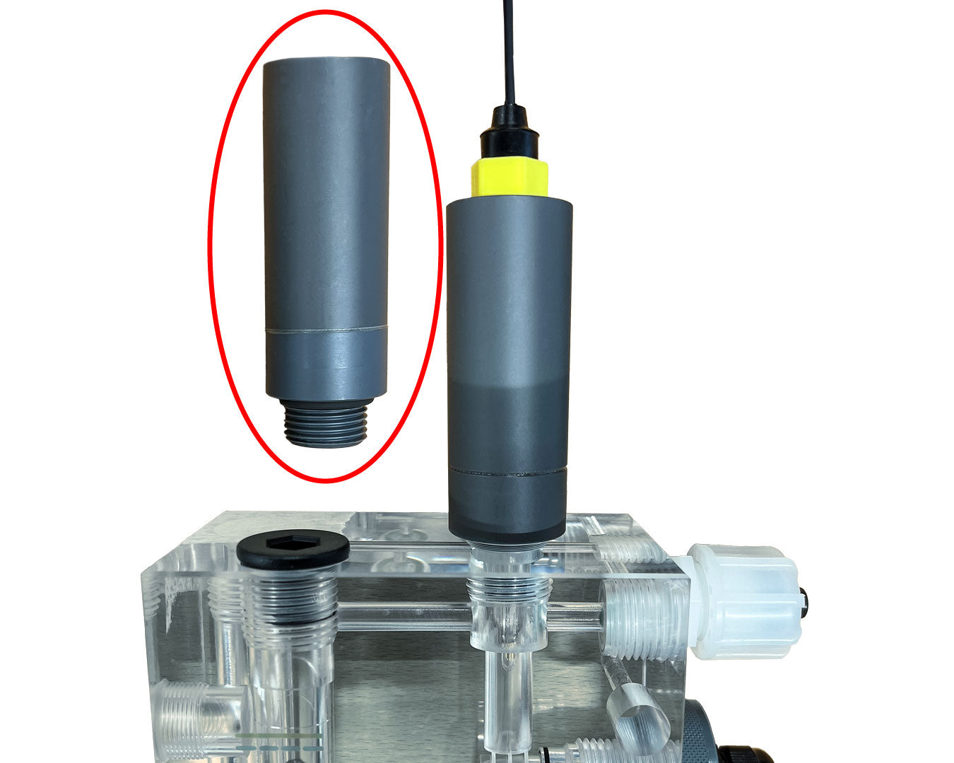 Adapter lang für Elektroden-Einbau in Cl-Messzelle - Pool Me Up