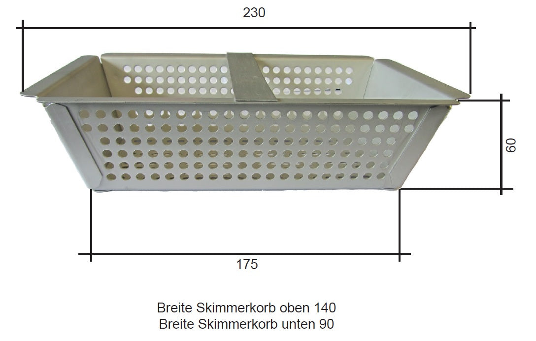 Edelstahl-Skimmerkorb mit Haltgriff - Pool Me Up