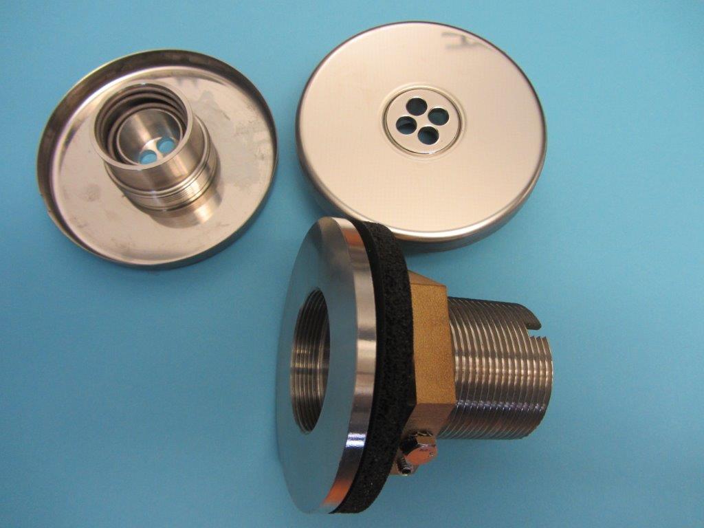Einlaufdüse mit Blende, Kugel 4x8mm, VA-poliert - Pool Me Up
