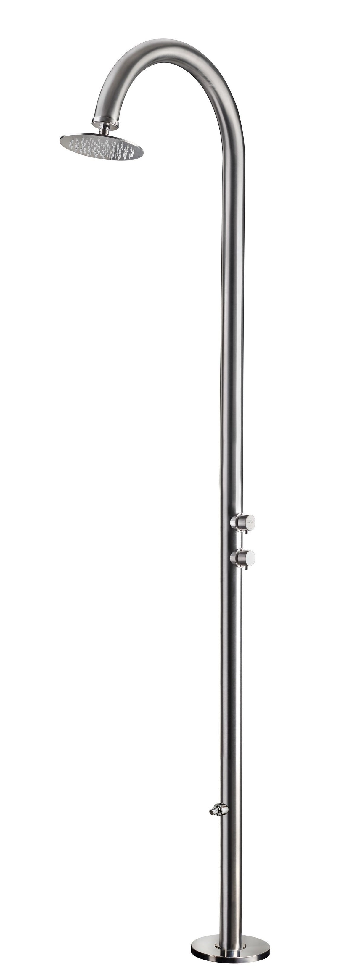 AMA Dusche Cometa kalt/warm, in Edelstahl V4A - Pool Me Up