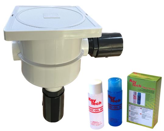 Anschlussdose weiss Schlauchanschluss 25 und 32 mm - Pool Me Up