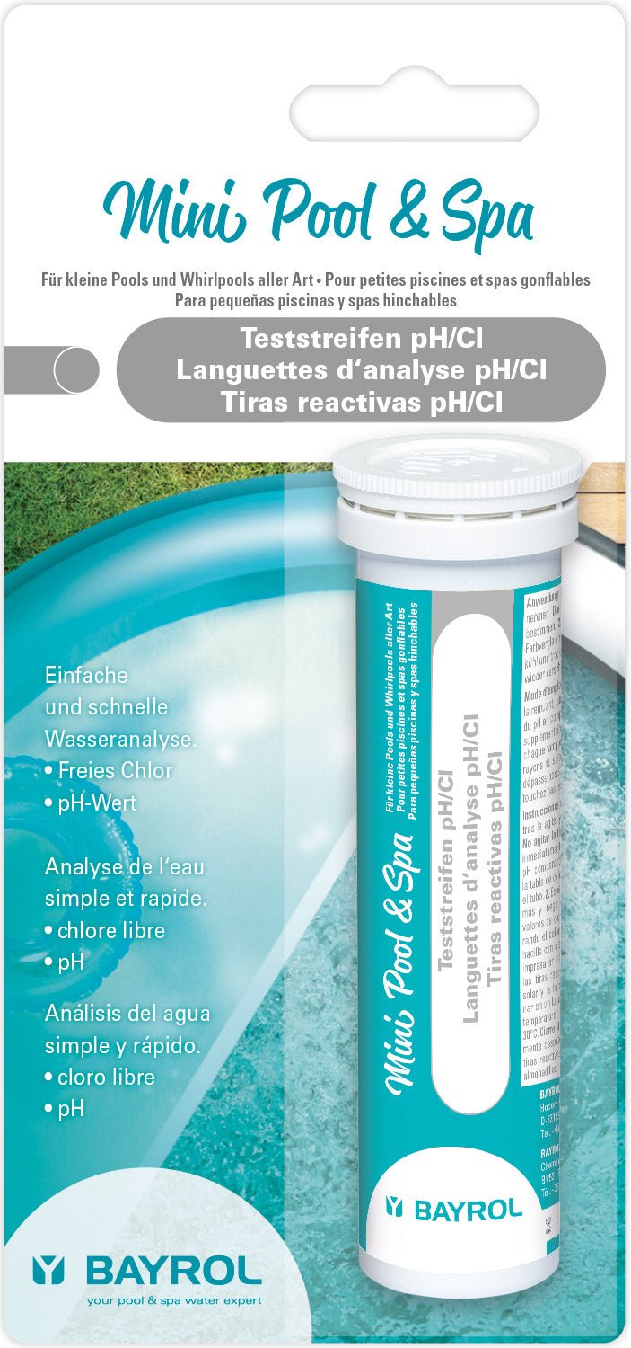Bayrol Mini Pool & Spa Teststreifen pH/Cl - 021012 - 4008367880309 - Pool Me Up