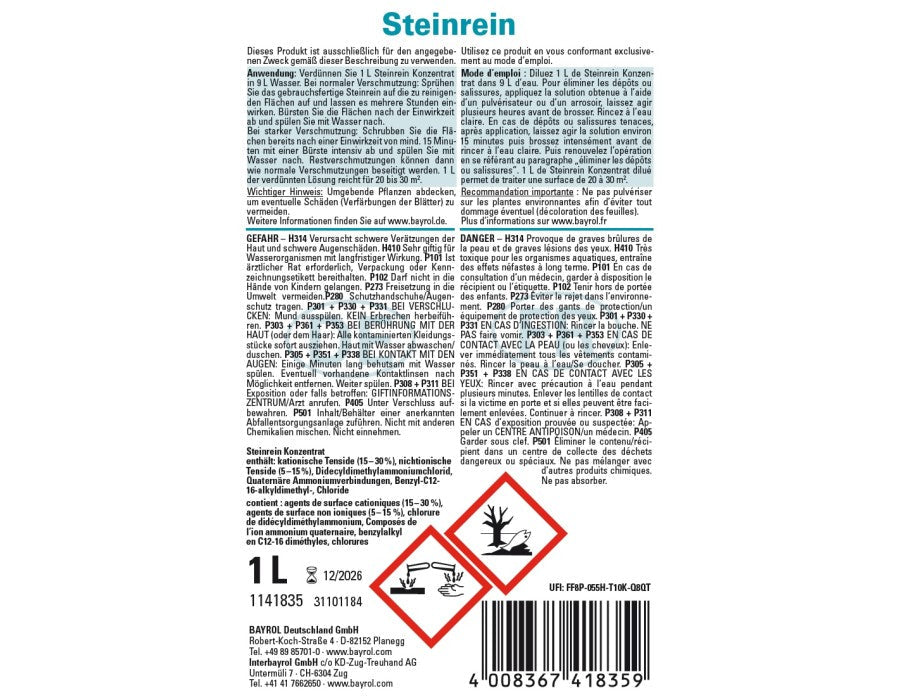 Bayrol Steinrein - Konzentrat - 021057 - 4008367418359 - Pool Me Up
