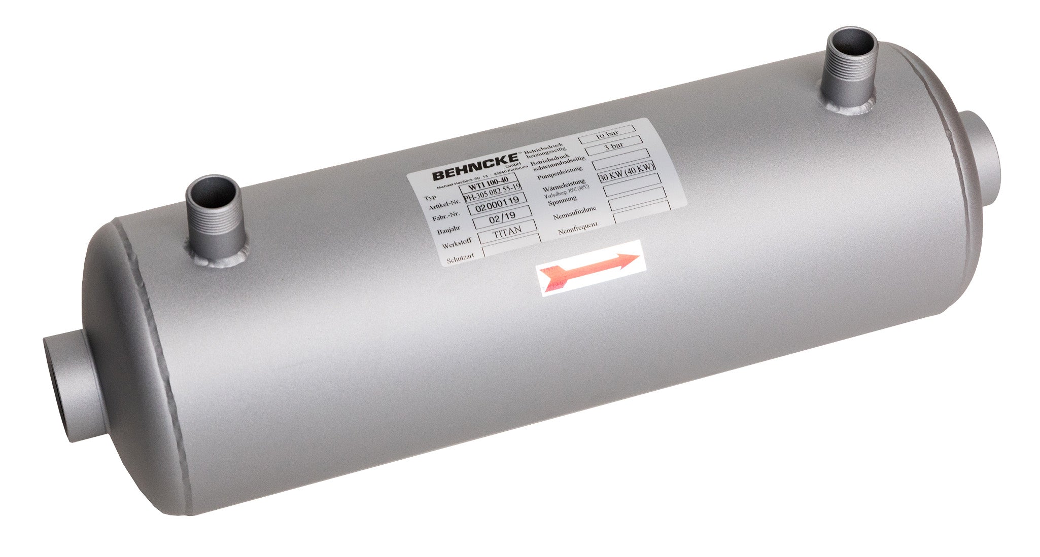 Behncke SWT 100-40 TITAN Wärmetauscher - Pool Me Up