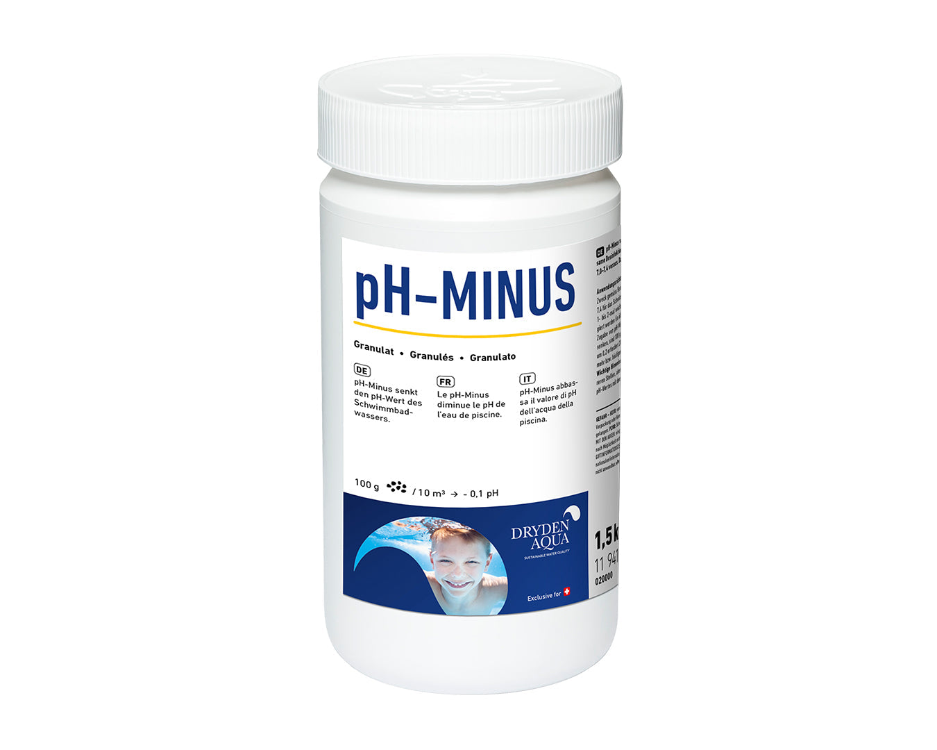 Dryden Aqua pH-Minus 1,5kg Granulat - Pool Me Up