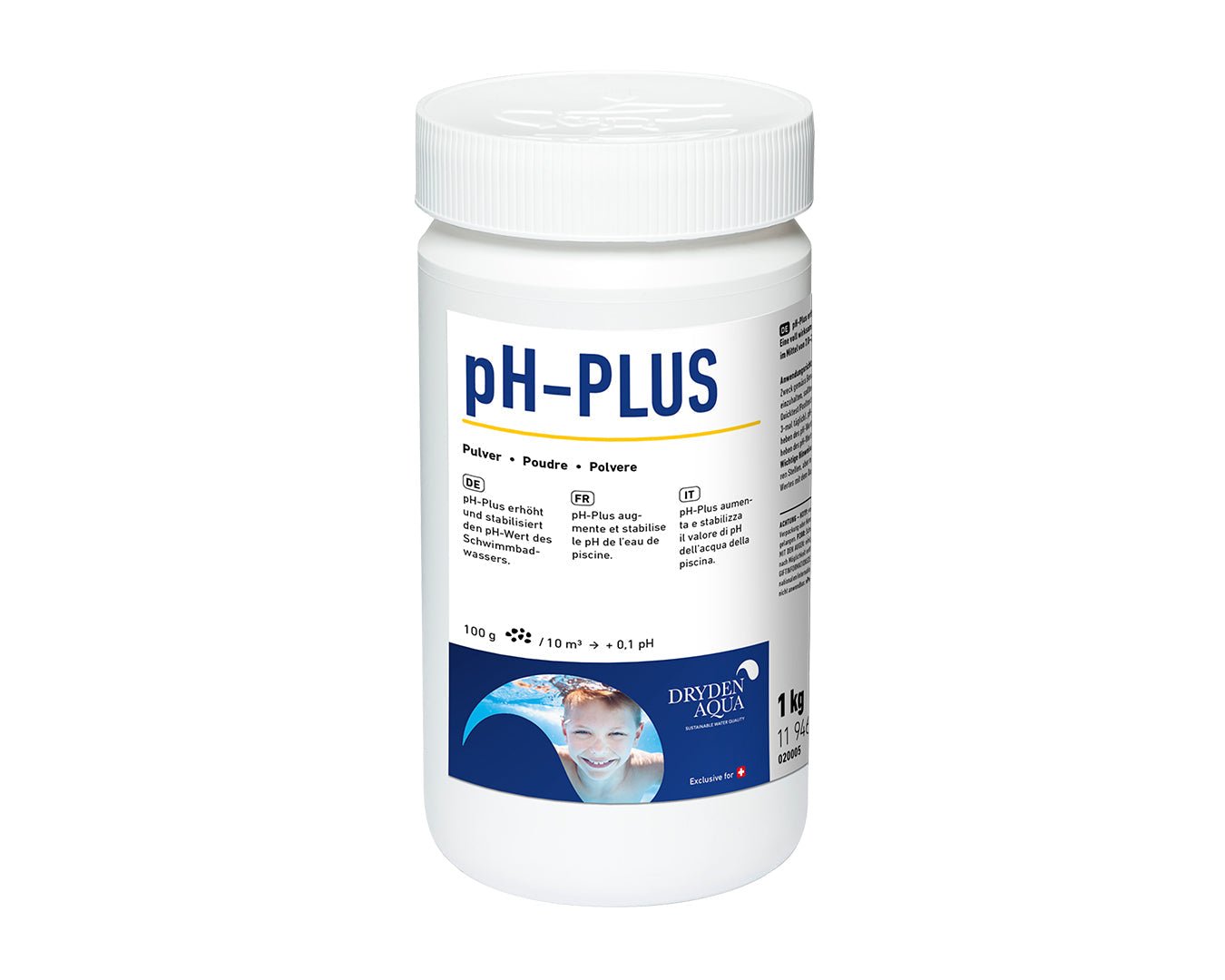 Dryden Aqua pH - Plus 1kg Granulat - 020005 - Benutzerdefiniertes Produkt - Pool Me Up