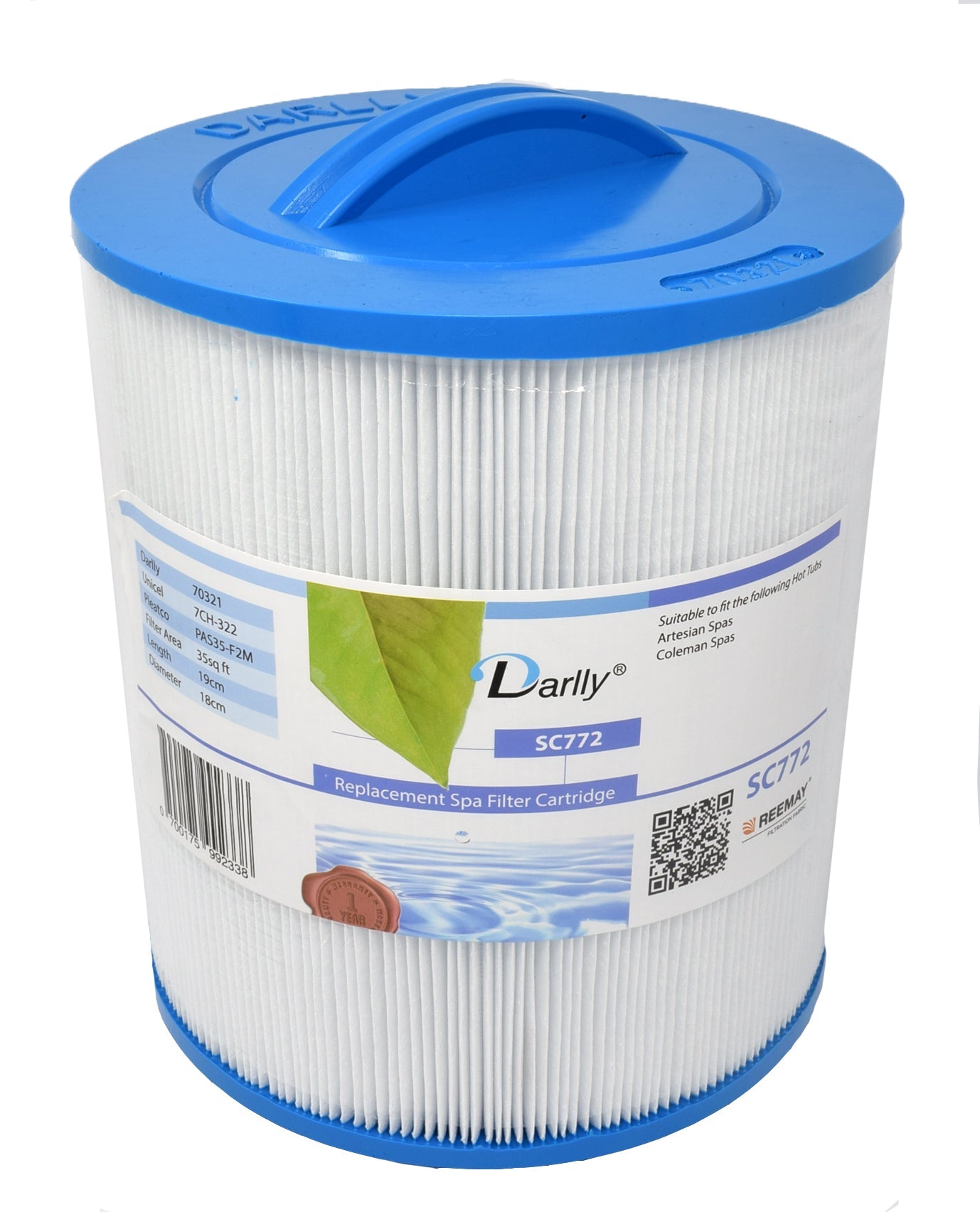 Kartusche H=190mm; D=180mm; Deckel=Griff - 055772 - 0700175992338 - Pool Me Up