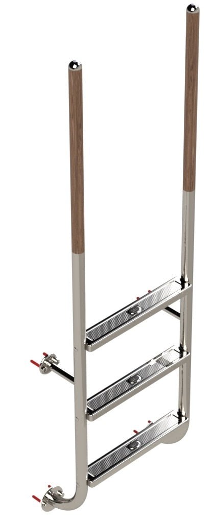 Leiter Roma 3 - stufig mit Griffstange - 161034 - 4039474005514 - Pool Me Up