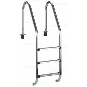 Leiter weiter Bogen 3 Stufen V4A mit Einbau - 161120 - Benutzerdefiniertes Produkt - Pool Me Up