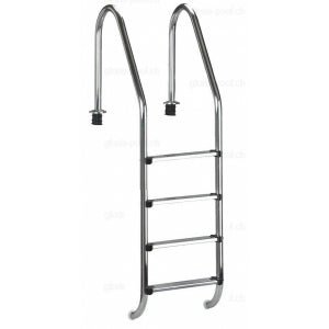 Leiter weiter Bogen 4 Stufen V4A mit Einbau - 161121 - Benutzerdefiniertes Produkt - Pool Me Up