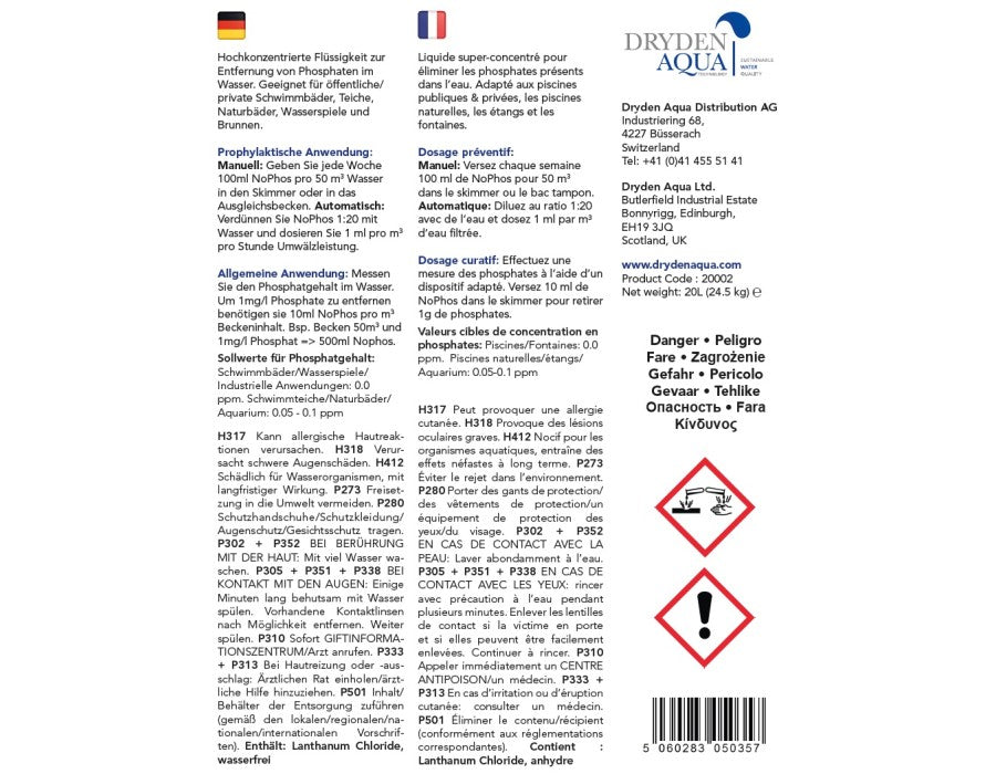 NoPhos 20 l / 24.5 kg - Pool Me Up