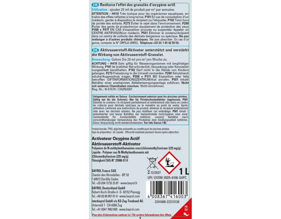 SpaTime Aktivsauerstoff Aktivator 1 lt - 021203 - 4008367416003 - Pool Me Up