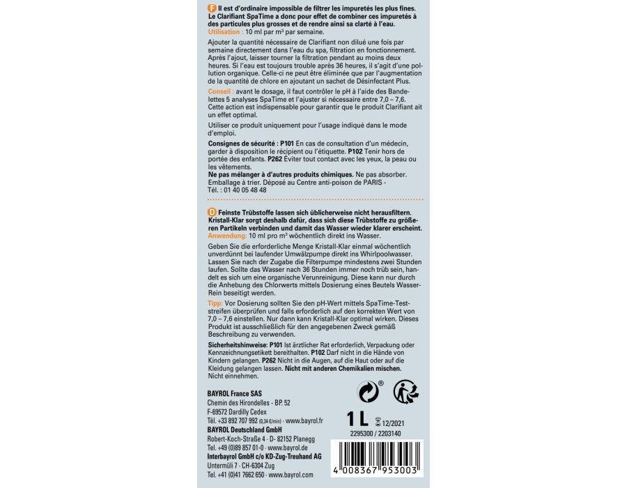 SpaTime Kristall-Klar 1 l - Pool Me Up