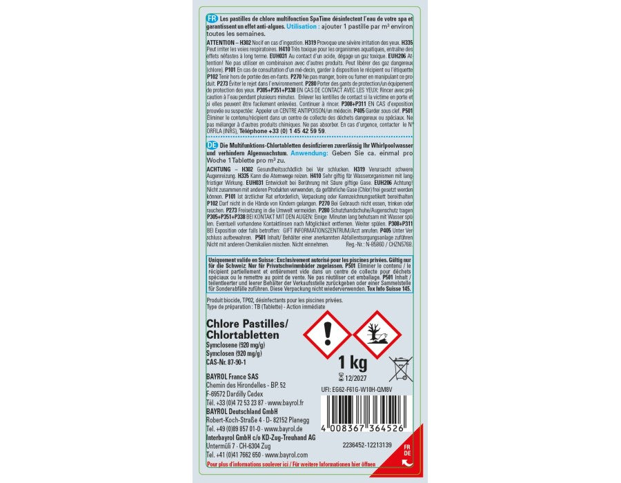 SpaTime Multifunktions-Chlortabletten 1 kg - Pool Me Up