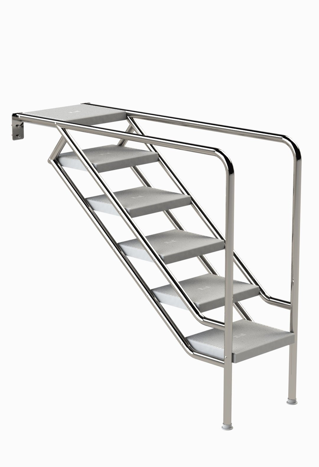Treppe Miami Mod. 08 nur Unterteil 6 Stufen in ABS - 161068 - 4039474005163 - Pool Me Up