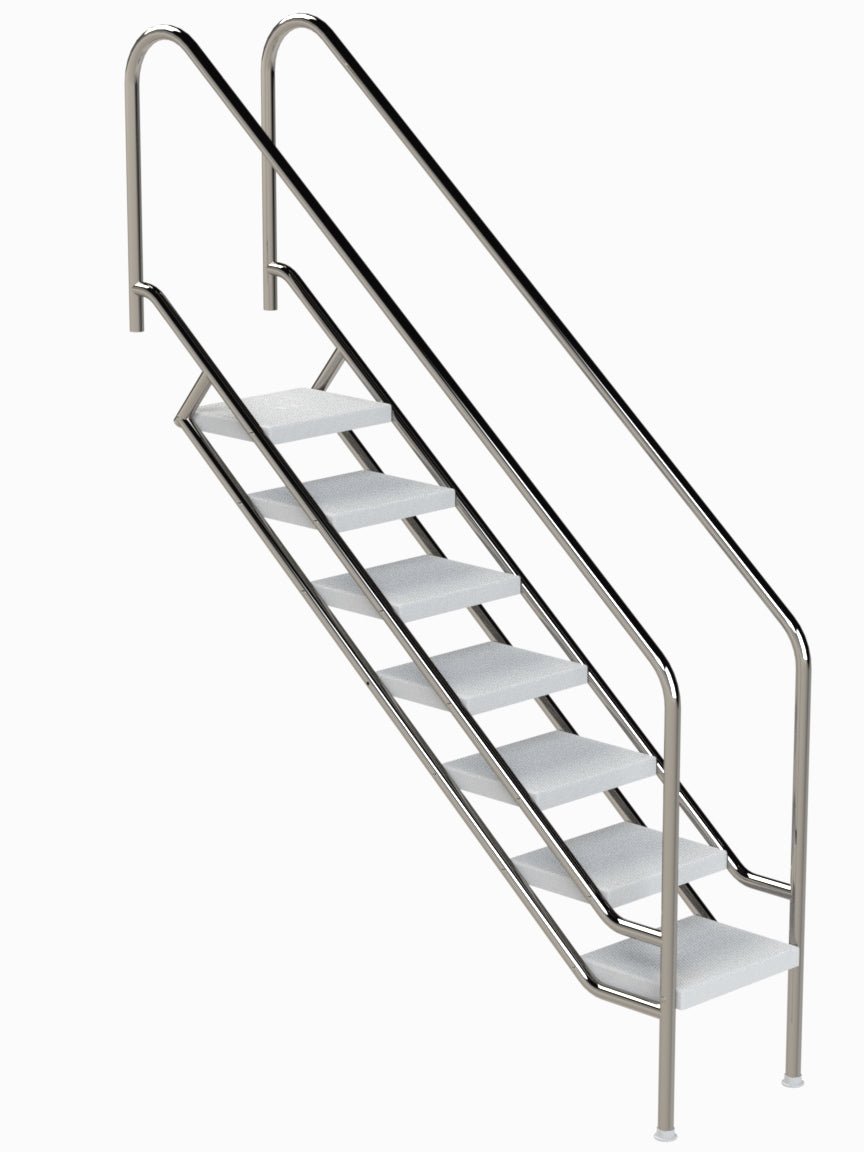 Treppe Miami Modell 08 mit 7 ABS - Stufen für - 161063 - 4039474000335 - Pool Me Up