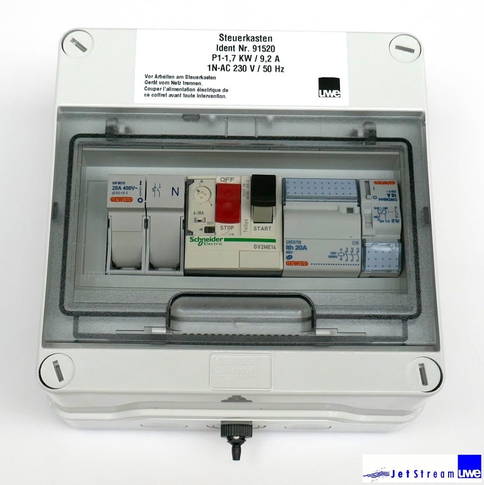 UWE Steuerkasten kpl. für Ausf. Einphasen 1,7kW - 114-91520 - 4251228501121 - Pool Me Up