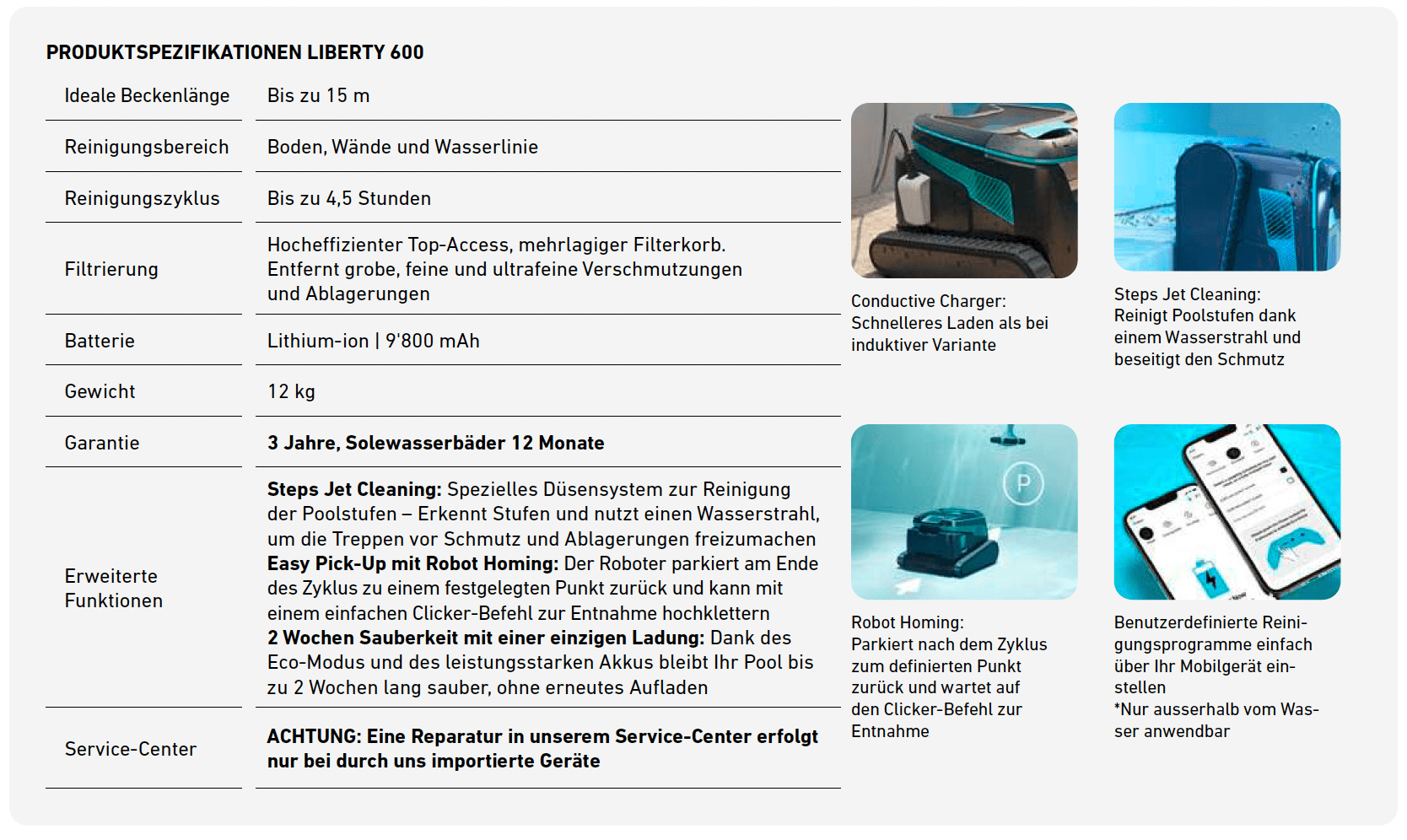 Dolphin LIBERTY 600 mit Kombi - Bürsten - 101028 - 7290119715190 - Pool Me Up