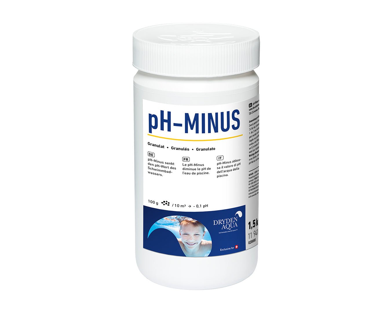 Dryden Aqua pH - Minus 1,5kg Granulat - 020000 - Benutzerdefiniertes Produkt - Pool Me Up