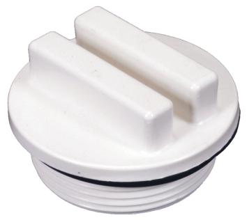 Stopfen 1 1/2" weiss mit O-Ring - Pool Me Up