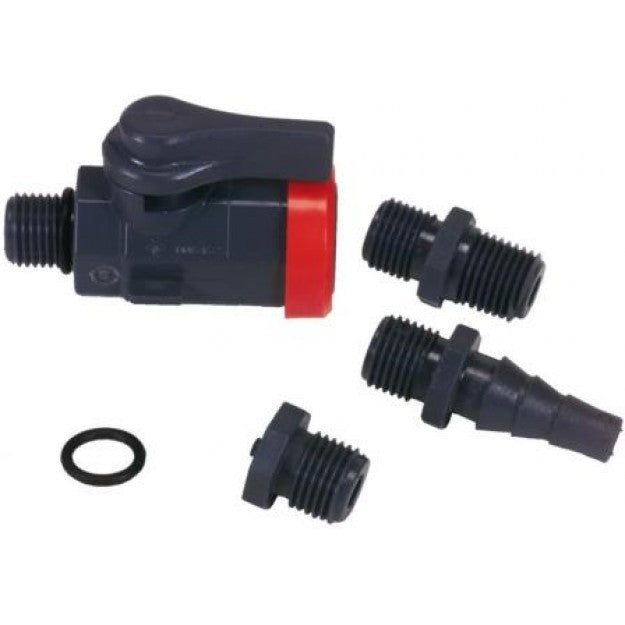 PVC-Laborkugelventil DN 6 PVC 1/4" BSP EPDM - Pool Me Up