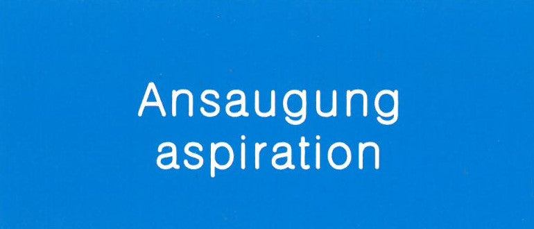 Schild für Thermograph "Ansaugung/aspiration" - Pool Me Up