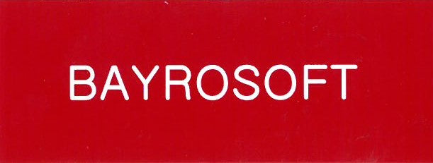 Klebschild rot "BAYROSOFT" - Pool Me Up