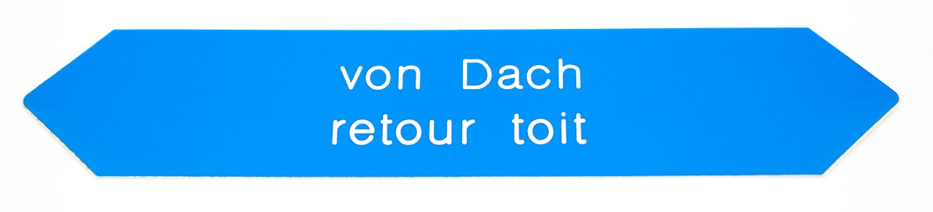 Flussrichtungspfeil "vom Dach/retour toit" - Pool Me Up