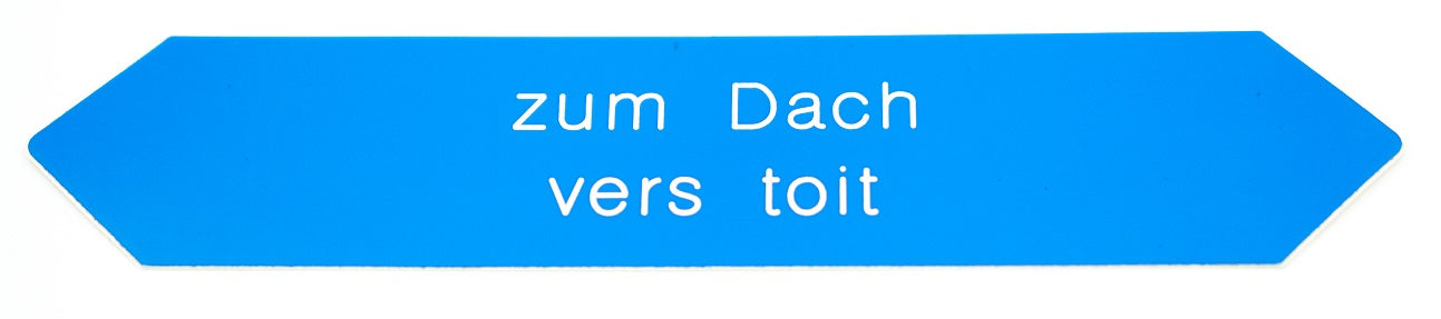 Flussrichtungspfeil "zum Dach/vers toit" - Pool Me Up