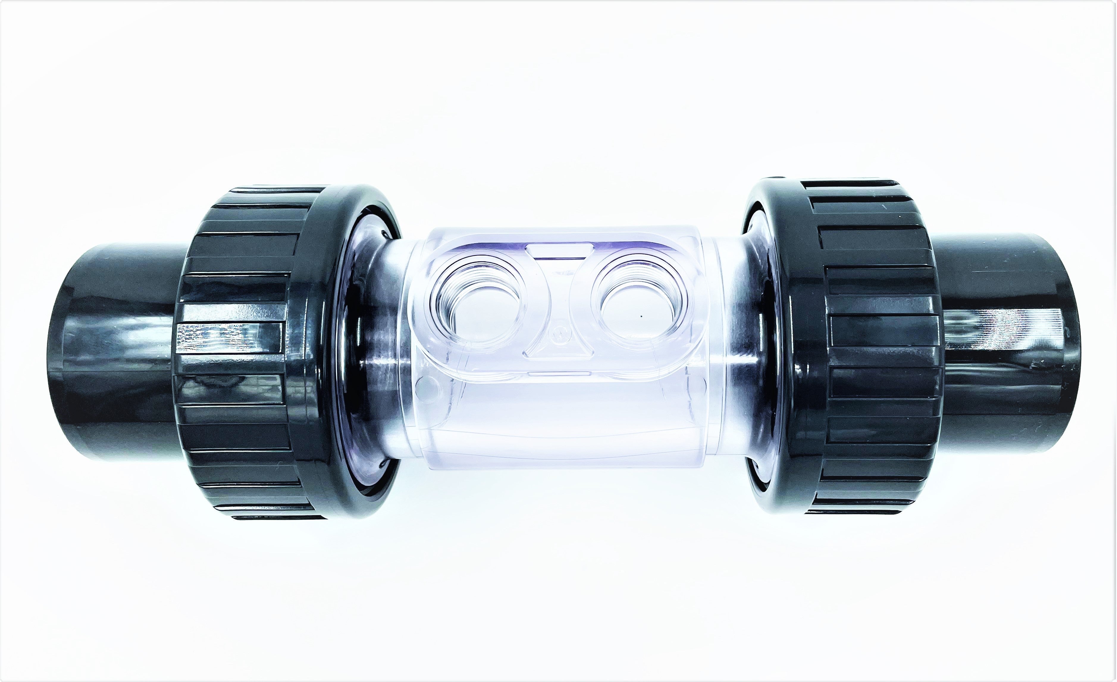 Sondenhalter Transparent PVC für 2 Module 1/2"IG - Pool Me Up