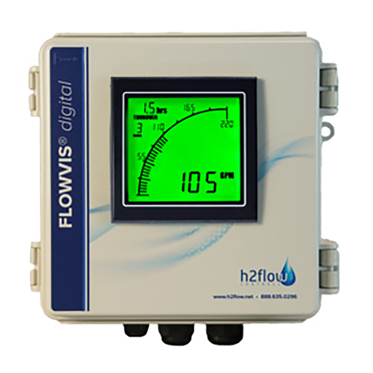 FlowVis Digital-Display mit Sensor, Netzadapter - Pool Me Up
