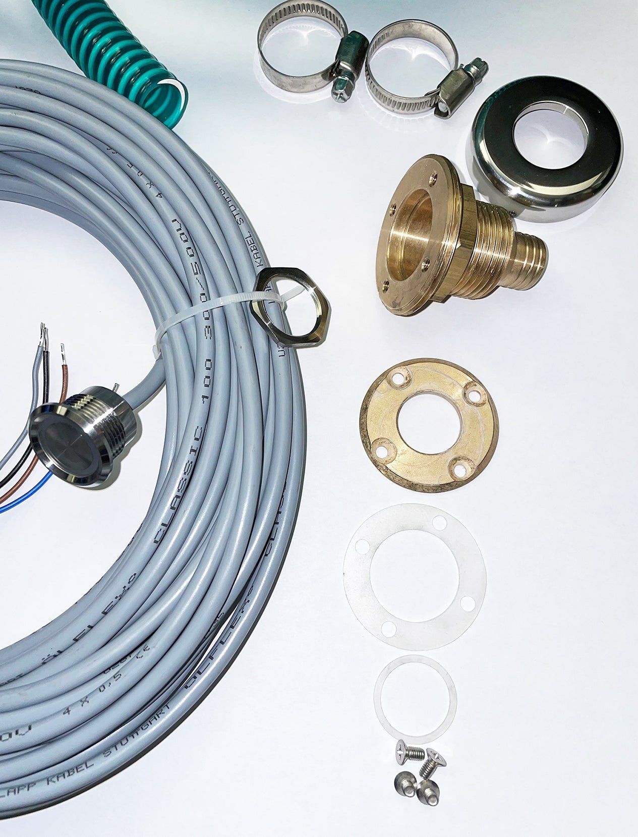 Piezotaster (LED grün), kompl., Edelstahl - Pool Me Up