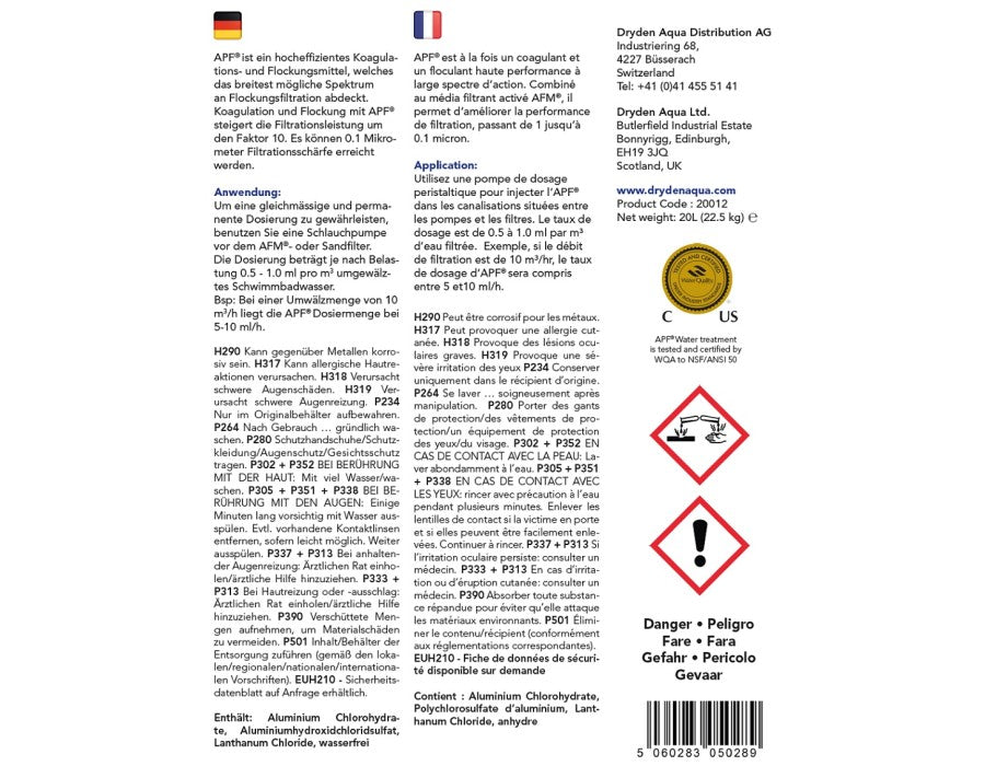 APF Pool 20 l / 22kg All Poly Floc - Pool Me Up