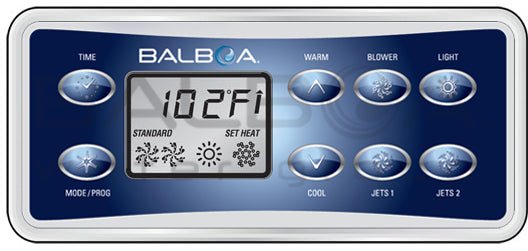Balboa Bedienelement VL801D E8 SER Dubplex 2J/BLO - 201158 - Benutzerdefiniertes Produkt - Pool Me Up