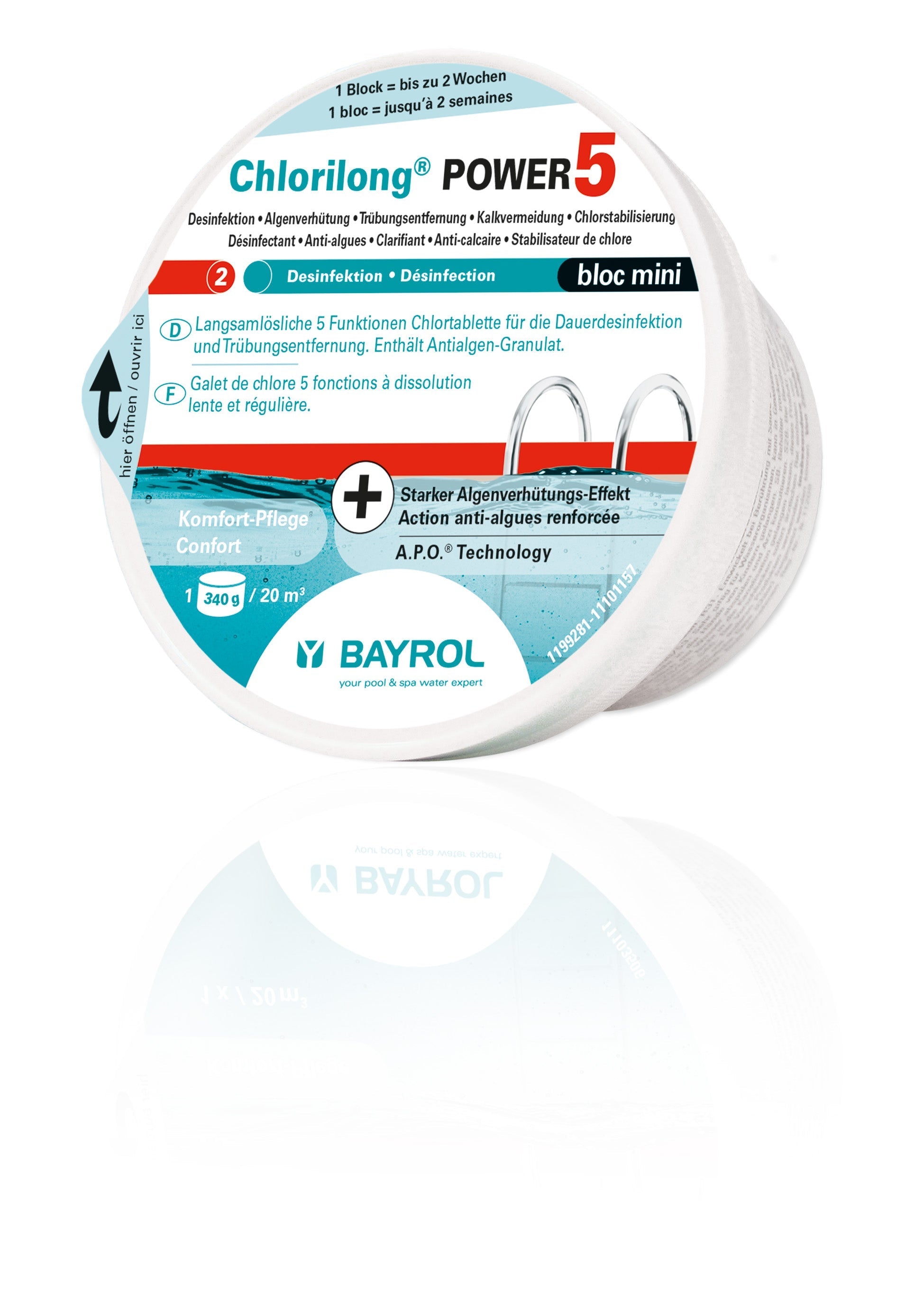 Bayrol Chlorilong POWER5 Bloc mini 0,65 kg - Pool Me Up