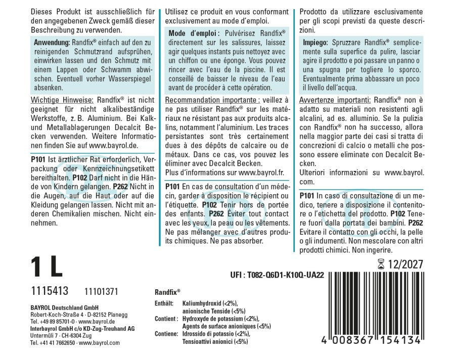 Bayrol Randfix® Spray 1 l - Pool Me Up