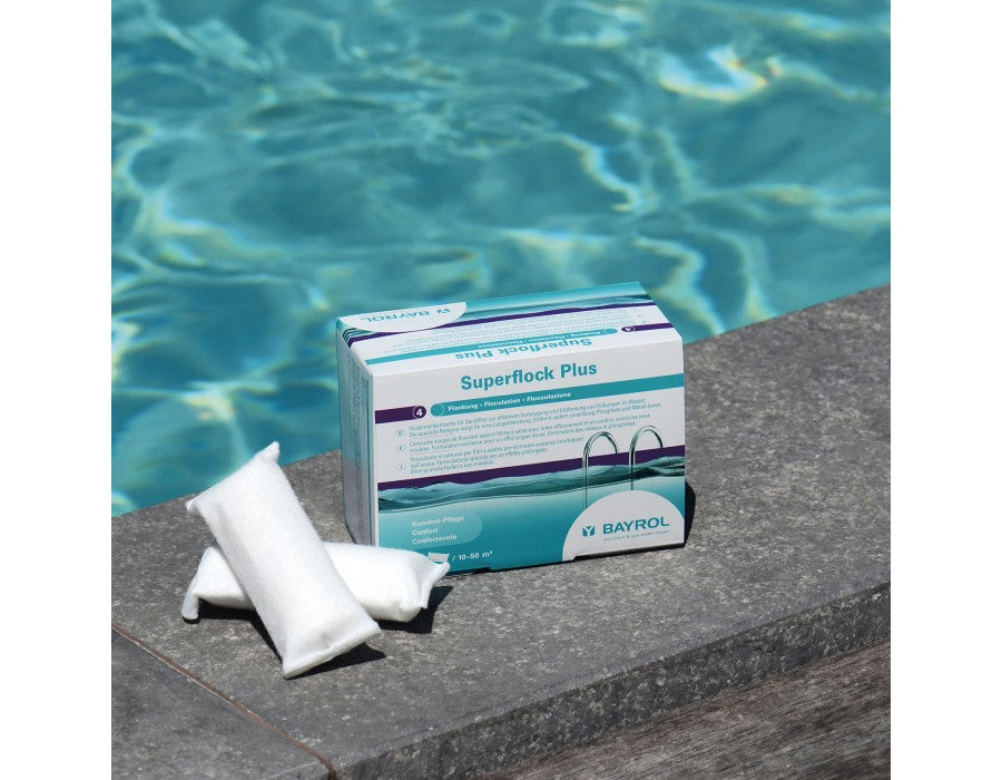 Bayrol Superflock Plus 1 kg (8 Kartuschen) - Pool Me Up