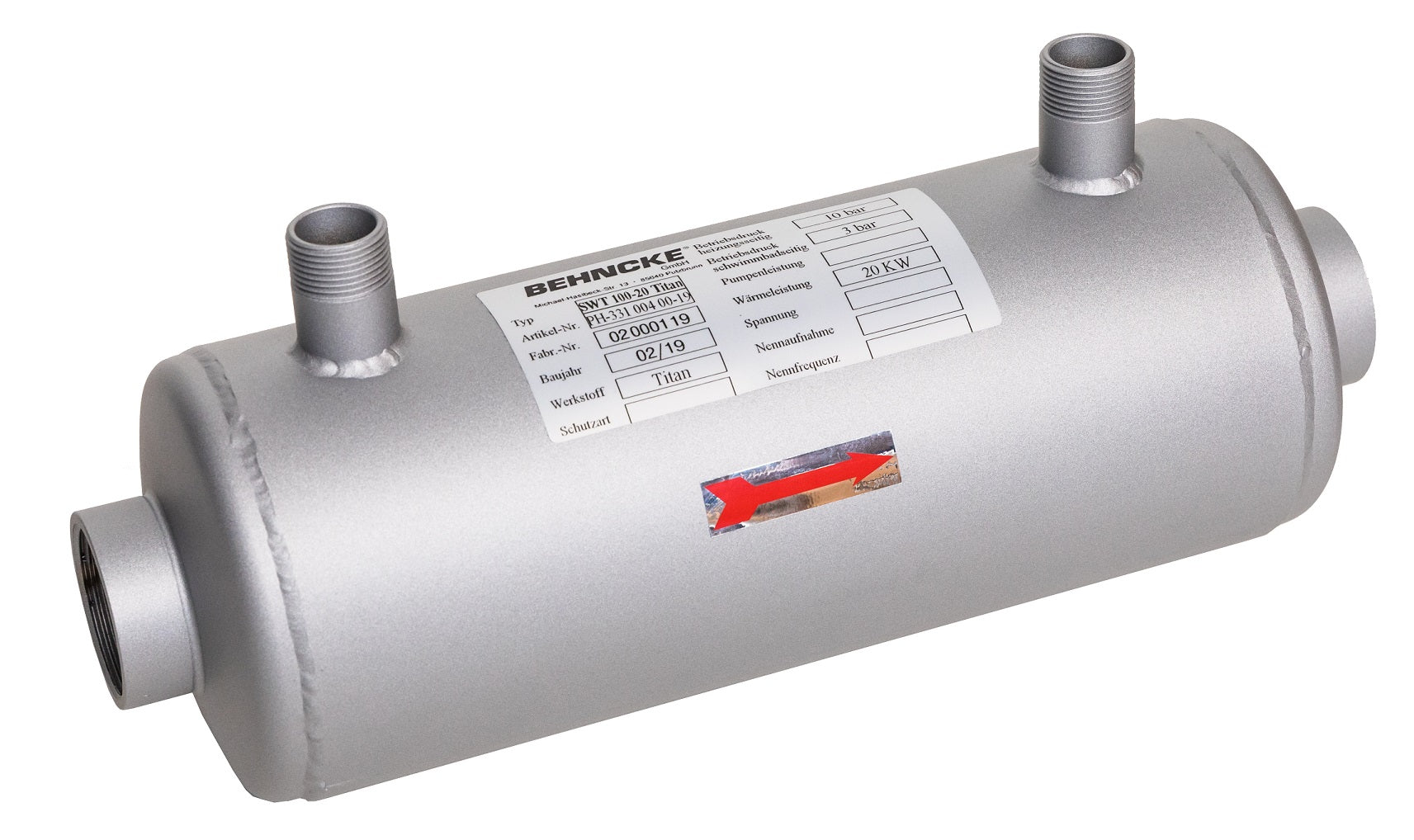 Behncke SWT 100-20  TITAN Wärmetauscher - Pool Me Up