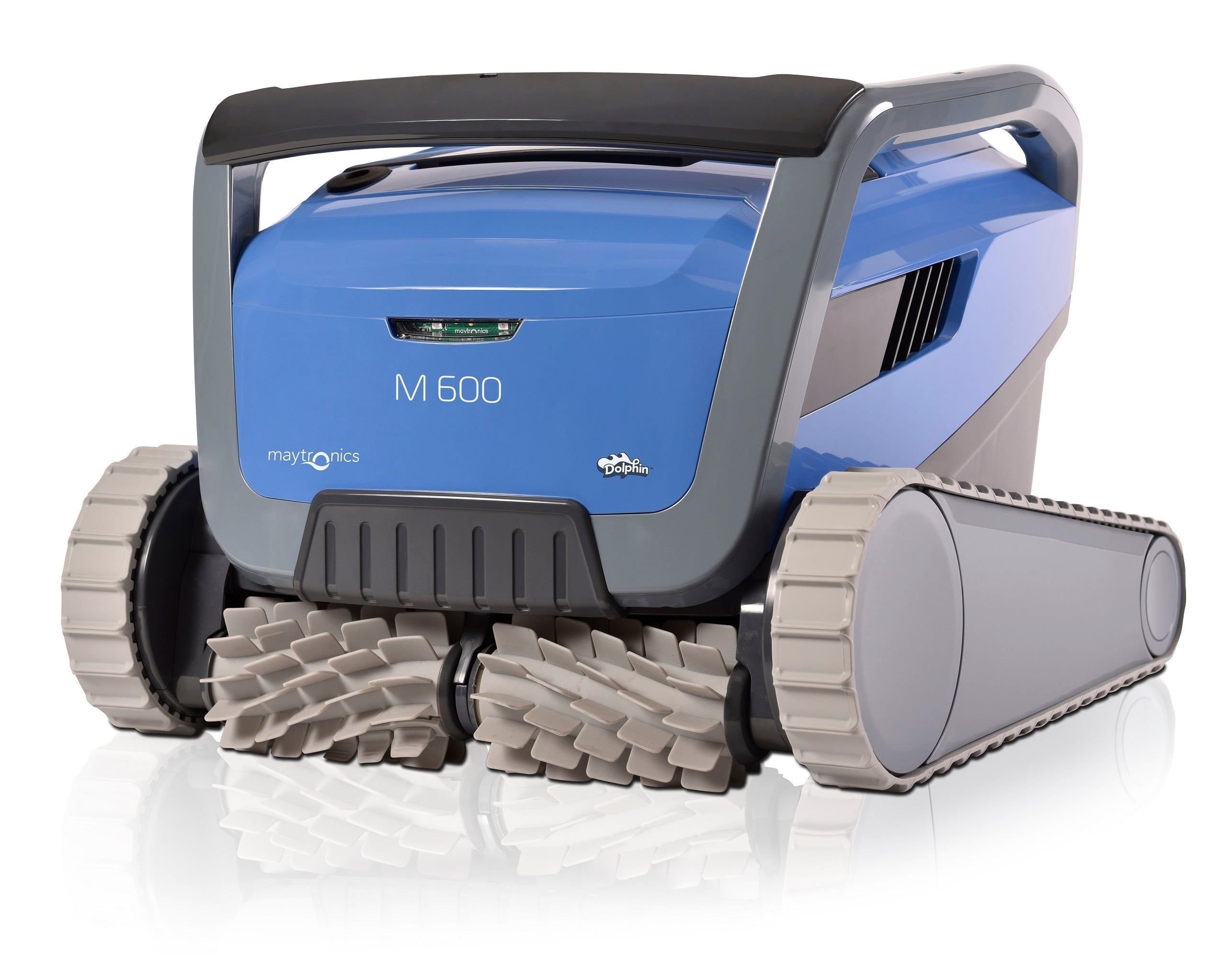 Dolphin M600 mit Caddy, Kombi-Bürsten grau - Pool Me Up